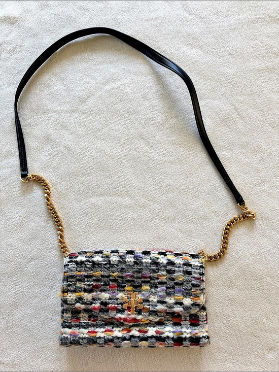 Tory Burch Handbags - Tory Burch Small Kira Tweed Convertible Shoulder Bag Multicolor & Black